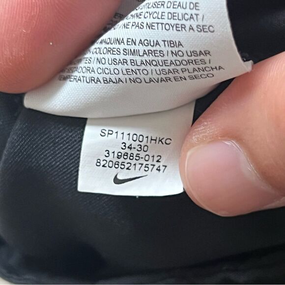 Nike Dri Fit Tech Golf Pants Mens 34x30 Black 319685-012 Polyester Spandex - Picture 10 of 10